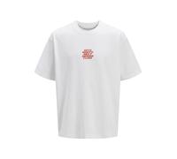 JACK & JONES Jcointerlude Floral Back Tee SS Crew, Bright White, M