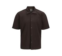 JACK & JONES Jcointerlude Plisse Shirt Ss, Chocolate Cake, M