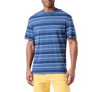 JACK & JONES Men's Jcolotus Stripe Tee SS Crew Neck T-Shirt, Ensign Blue/Stripes:Stone/Navy/Soothing, M