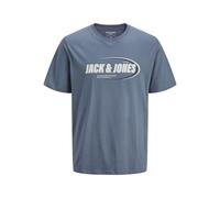 JACK & JONES Jcoray Branding Tee SS Crew Neck FST, Flint Stone, M