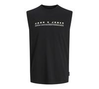 JACK & JONES Jcorecharge Front Branding Tank Top, Black, S
