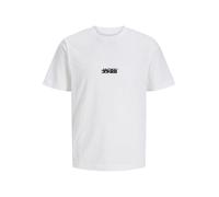 JACK & JONES Jcosago Logo Slub Tee SS Crew Neck, Bright White, L