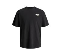 JACK & JONES Men's Jcosplash Tee Ss Crew Neck Gc T-Shirt, Black, L