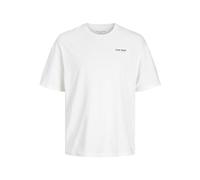 JACK&JONES JCOSPLASH Tee SS Crew Neck GC, Bright White/Print: Small Print, S