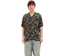 Jack & Jones Jeff Tropical Aop Resort Short Sleeve Shirt Black XL Men