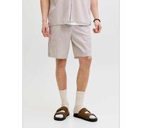 JACK & JONES Jersey Striped Shorts Cream Mix
