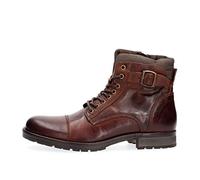 JACK & JONES Jfwalbany Leather Brown Stone Sts, Men’s Biker Boots, Brown, 12 UK (46 EU)