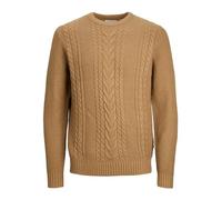 JACK & JONES - JFWCADEN Knit Crew Neck, Gold Nugget, L
