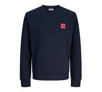JACK & JONES JJ Brandy Crew Neck Sweatshirt 12279256 Men’s Casual Pullover Long Sleeve Soft Cotton Blend Sweat Top for Everyday Wear, Sky Captain Colour, UK Size - S