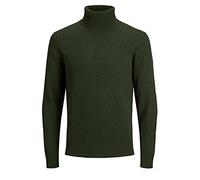 JACK & JONES JJ Eemil Men's Knitted Turtleneck Jumper, Green (rosin), XL