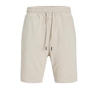 JACK & JONES JJ Gordon Sweat Shorts MID 12249285, Men’s Casual Cotton Shorts, Regular Fit, Elastic Waist, Everyday Comfort, Moonbeam Colour, UK Size - M