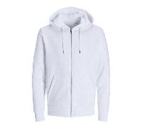 Jack & Jones JJ032 Day Zip Hood Bright White S Colour: Bright Whit S