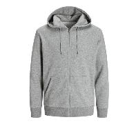Jack & Jones JJ032 Day Zip Hood Light Grey Melange S Colour: Light S