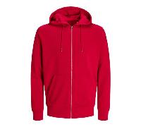 Jack & Jones JJ032 Day Zip Hood Lipstick Red S Colour: Lipstick Re S