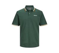JACK & JONES Men's Jjcampa Polo Ss Shirt, Dark Green/Print: Small, S