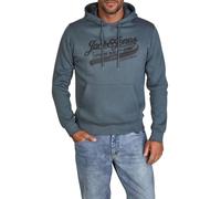 JACK & JONES JJEADRIAN Men's Regular Fit Hoodie Pullover Sweater Print Black Grey Green Brown Beige Blue S M L XL XXL 3XL