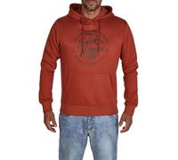 JACK & JONES JJEADRIAN Men's Regular Fit Hoodie Pullover Sweater Print Black Grey Green Brown Beige Blue S M L XL XXL 3XL, Brandy Brown, XL