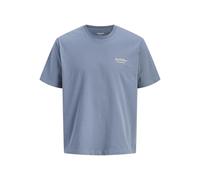 Jack & Jones Archive Graphic Short Sleeve T-Shirt, Blue Mirage, Size M, Men Blue Mirage