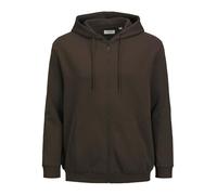 JACK & JONES Men's Jjebradley Sweat Zip Hood Noos Sweatshirt Jacket, Mulch, S
