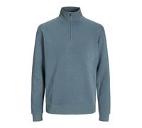 JACK & JONES Men's Jjebradley Sweat Half Zip Noos Sweatshirt, Goblin Blue, XS