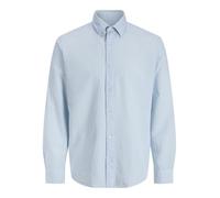 JACK & JONES Jjebreeze Linen Blend Shirt L/S Sn Pls - Plus Size, Celestial Blue, 6XL