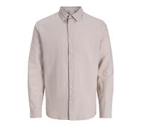 JACK & JONES Jjebreeze Linen Blend Shirt L/S Sn Pls - Plus Size, String, 6XL