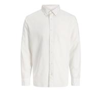 JACK & JONES Jjebreeze Linen Blend Shirt L/S Sn Pls - Plus Size, White, 5XL