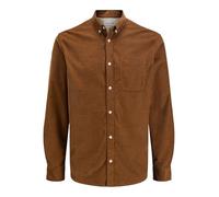Jack & Jones Classic Cord Long Sleeve Shirt Brown M Men