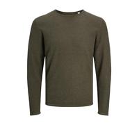 JACK & JONES Jjecooper Noos-Round Neck Knitted Sweater for Men, Midnight, Olive, S