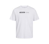 Jack & Jones Men's Jjecorp Logo Tee SS O-Neck Noos T-Shirt, White/Pattern: Play 5, XS