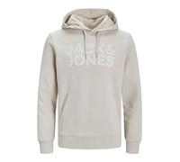 Jack & Jones JJECORP Men's Hoodie Pullover Hoody - S M L XL XXL, moonbeam /large print, L