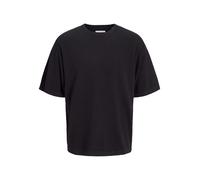 JACK&JONES JJEEMIL Knit Tee SS SN, Black, L