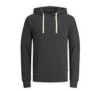 Jack & Jones Jjeholmen Men's Sweat Hood Noos Hoodie, Grey (dark grey melange/reg fit), XL