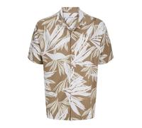 JACK & JONES Jjejeff Tropical AOP Resort Shirt SS SN, Coriander, M