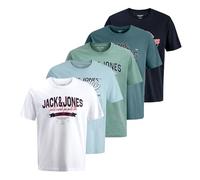 JACK & JONES Jjelogo Tee SS O-Neck 2 Col Ss26 5Pk Mp