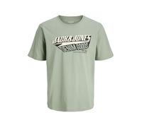 JACK & JONES Jjelogo Tee SS Oneck 2 Col Aw25 Noos Pls - Plus Size, Iceberg Green, 4XL