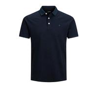 Jack & Jones JJEPAULOS Men's Polo Shirt Solid Color Short Sleeve Cotton Pique Plus Size, Marina, 7XL