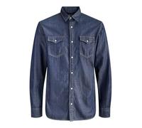 JACK & JONES Jjesheridan Shirt L/S Noos, Dark Denim, XXL