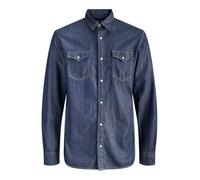 JACK & JONES Jjesheridan Shirt L/S Noos, Dark Denim, XXL