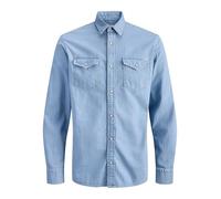JACK & JONES Jjesheridan Shirt L/S Noos, Light Blue (Light Blue Denim), XXL