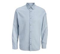 JACK & JONES Jjesummer Linen Blend Shirt L/S Sn, Celestial Blue, M