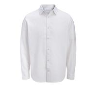 JACK & JONES Jjesummer Linen Blend Shirt L/S Sn, White, L