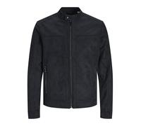 JACK & JONES Jjewarner Noos Men's Faux Leather Jacket, jet black, XXL