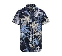 JACK & JONES Men's Jjhawaii AOP Shirt Ss, Sky Captain, L