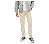 JACK & JONES Men's Jjimarco Jjchino Jj 195 50sps Sn Chino Trousers, White (White Denim), 33 W/32 L
