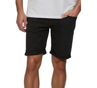 JACK & JONES JJIRICK Men's Stretch Short Regular Fit Bermuda Shorts Summer Denim Plain Black Blue S M L XL XXL, Black Denim (Am 137), L