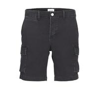 JACK & JONES Men's Jjitucker Jjcargo Shorts Mf 533 Sn, Black Denim, S