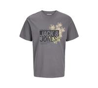 JACK & JONES Jjjaxon Men's Short-Sleeved T-Shirt SS Crew Neck LN, Castlerock, M