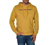 JACK & JONES JJMORTY Men's Hoodie with Print Regular Fit Hoodie Pullover Sweatshirt Green Yellow Grey Red S M L XL XXL 3XL, S