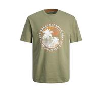 JACK & JONES Men's Jjowen Summer Tee SS Crew Neck T-Shirt, Oil Green, S